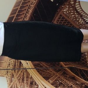 Xhiliration High-Waisted Black Velvet Slim Skirt. Size M #2-0225